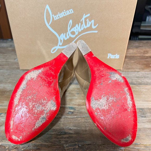 Christian Louboutin Red Wedge Heels for Women for sale | eBay Elegant Christian Louboutin Camel Patent Ron Ron Zeppa Wedges - Size 7B (37)